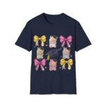 Labubu Graduation Tee with Bows – Cute Unisex Shirt for Celebrations