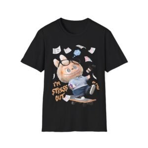 Stay Chill with Labubu – Funny Stress Relief Tee for Calm Vibes